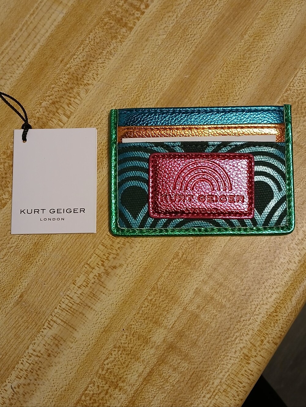 Kurt Geiger NWT/NIB Southbank Metallic Card Holder
